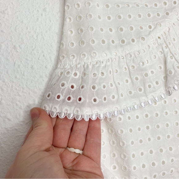 NWT Janie and Jack Ruffle Eyelet One Piece Baby Romper white size 3-6 months - Picture 8 of 12